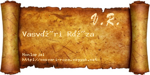 Vasvári Róza névjegykártya